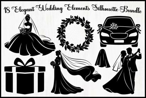 18 Elegant Wedding Elements Silhouette: Timeless Design