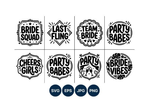 Bride Squad Hand Lettering: A Wedding Party Design Kit