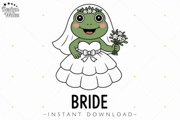 Cute Frog Wedding Bride Design: A Whimsical Touch