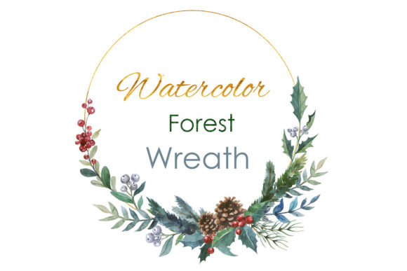 Enchanting Winter Wreath Png Watercolor Wedding Designs