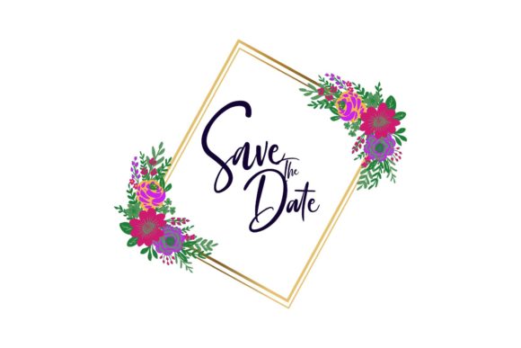 Golden Floral Frame Wedding: A Designer’s Asset
