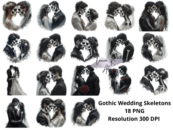 Gothic Wedding Skeletons: Unleashing Dark Romance in Design