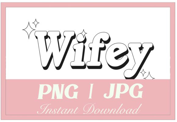 Retro Wifey Band Tee Bride Wedding Clip