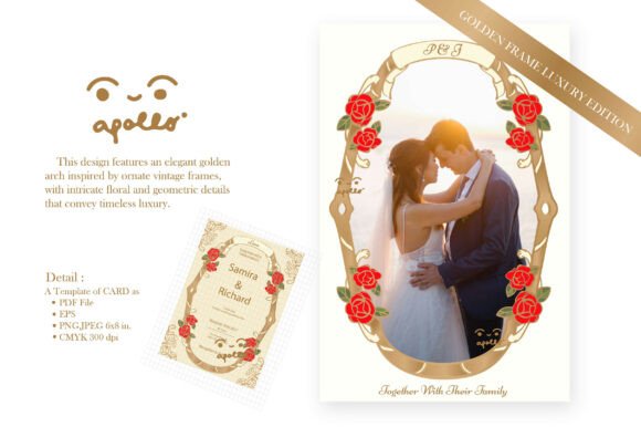 Roses Wedding Invitation Set02: Classic Elegance for Romantic Designs