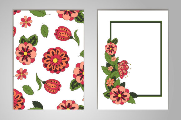 Set Cards on Birthday, Holiday, Wedding: A Floral Design Toolkit