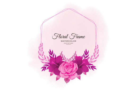 Watercolor Wedding Floral Frame Design: A Botanical Asset