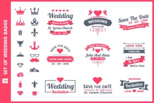 Wedding Badge & Objects Vector Set: A Complete Design Toolkit